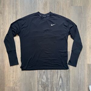 Nike Running Long Sleeve Shirt, Black size medium